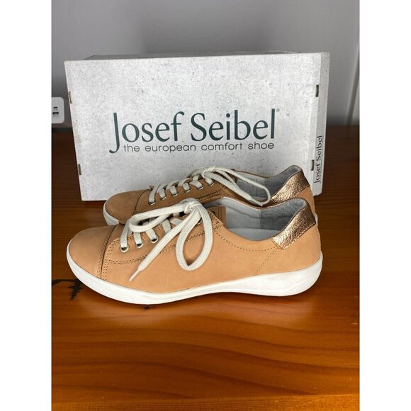 Josef Seibel Womens Leather Low Profile Comfort Sneakers Sina 11 Size 6 EU 37 - Picture 4 of 10
